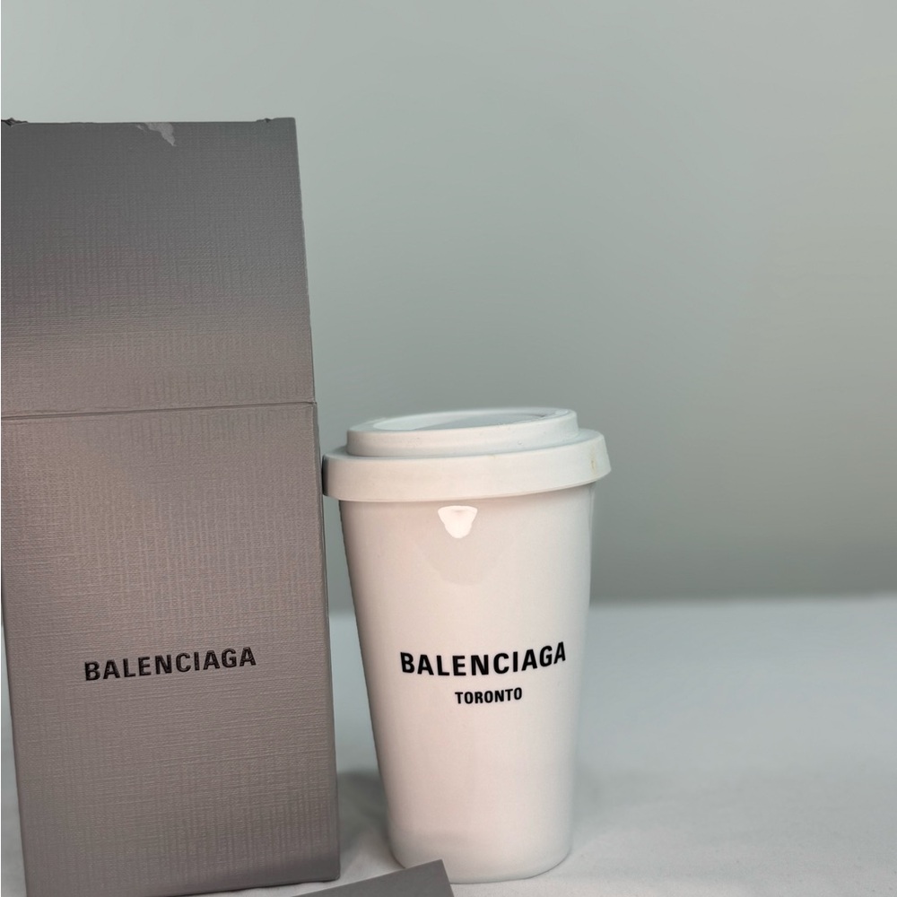 Balenciaga White Travel Cup with Box
